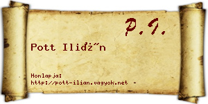Pott Ilián névjegykártya